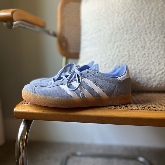 Adidas Gazelle Light Blue Suede Shoes - Picture 3 of 6